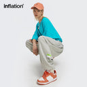 INFLATION Summer Unisex Oversized Plain T-shirts - INFLATION