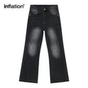 INFLATION Washed Flared Denim Pants