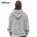 INFLATION Hight Street  Reversible Stitching Boxy  Hoodies