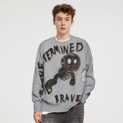 INFLATION Cartoon Graffiti Sweater