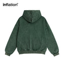 INFLATION Green Washed French Terry Hoodies