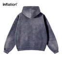 INFLATION Washed Zip Up Hoodies