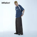 INFLATION Retro Striped Wide Leg Pants with Drawstring - INFLATION