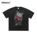 INFLATION Boxing Cat Cotton Tshirts