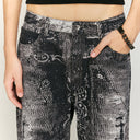 INFLATION PUNK Digital Print Denim Pants