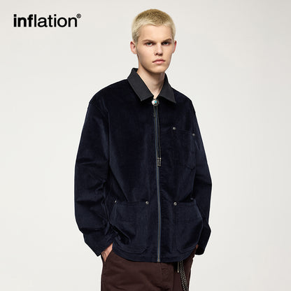 INFLATION Corduroy Rivet Cargo Jacket