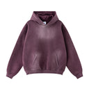 INFLATION Vintage Distressed Spray-dyed Fleece Hoodies