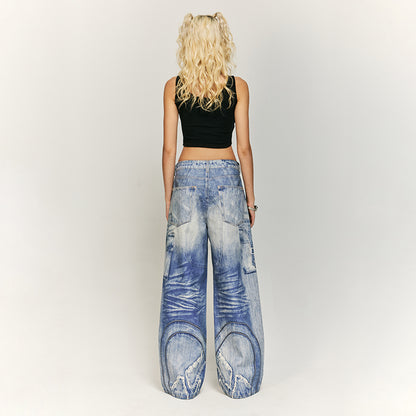 INFLATION 3D Printed Denim Pants