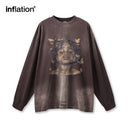 INFLATION Graphic Washed Long Sleeve Tees