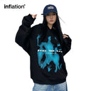 INFLATION Graphic Print French Terry Hoodies