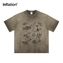 INFLATION Distressed Washed T-shirts