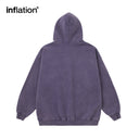 INFLATION Washed Embroidery Zip Up Hoodies