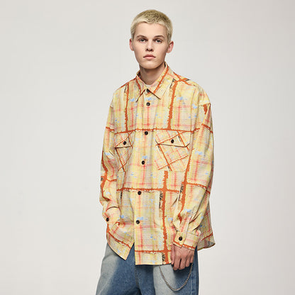 INFLATION Colorful Checkered Shirts