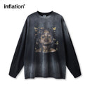 INFLATION Graphic Washed Long Sleeve Tees