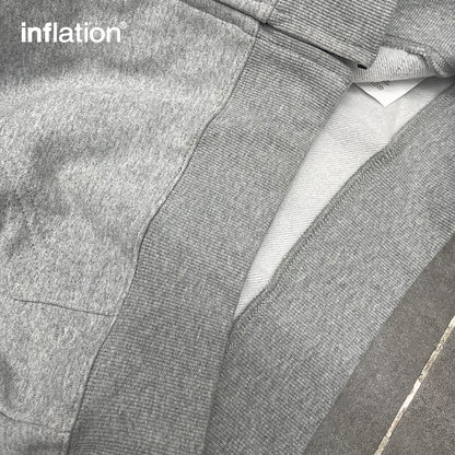 INFLATION Grey Crop Zip Up Hoodies