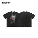 INFLATION Boxing Cat Cotton Tshirts