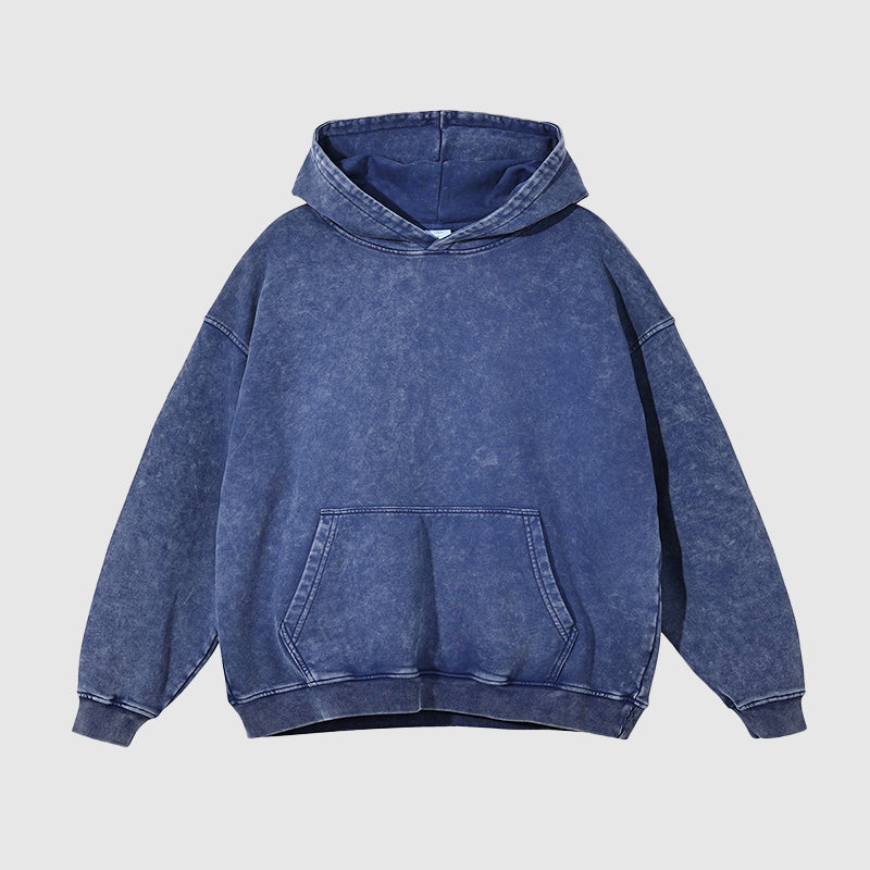 INFLATION Bank Washed Distressed Hoodies