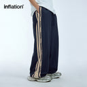 INFLATION Retro Striped Track Pants Unisex Streetwear - INFLATION