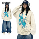 INFLATION Graphic Print French Terry Hoodies