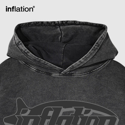 INFLATION Graphic Washed Hoodies