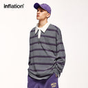 INFLATION Cityboy Striped Oversized Rugby Tees - INFLATION