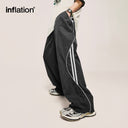 INFLATION Striped Side Wide Leg Track Pants - INFLATION