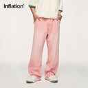 INFLATION Pink Wide Leg Jeans Unisex - INFLATION