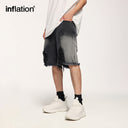 INFLATION Streetwear Ripped Jeans Shorts - INFLATION