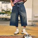 INFLATION Double Waist Baggy Jorts