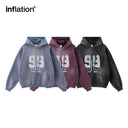 INFLATION Graffiti Print Washed Fleece hoodie