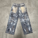 INFLATION Distressed and Cargo Effect Cotton Jeans