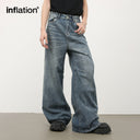 INFLATION Ripped Washed Denim Jeans