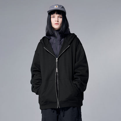 INFLATION Fleece Zip-Up Oversized Hoodies