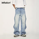 INFLATION Wave Washed Baggy Jeans - INFLATION