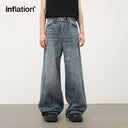 INFLATION Ripped Washed Denim Jeans