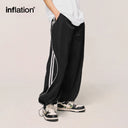 INFLATION Striped Side Wide Leg Track Pants - INFLATION