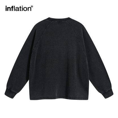 INFLATION Waffle Washed Distressed Tshirt