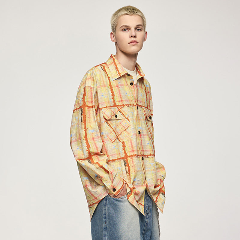 INFLATION Colorful Checkered Shirts