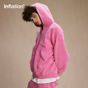 INFLATION Vintage Washed Zip Up Hoodie