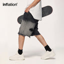 INFLATION Streetwear Ripped Jeans Shorts - INFLATION