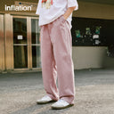 INFLATION 100% Cotton Classic Straight Leg Pants