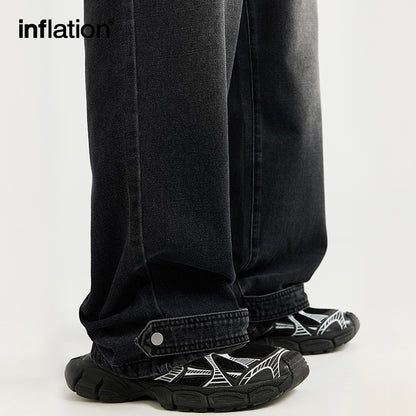 INFLATION Black Baggy Jeans