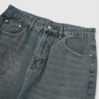 INFLATION Eco-friendly Washed Straight-leg Jeans