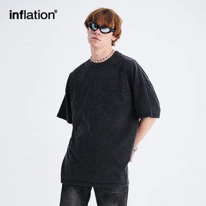 INFLATION Washed Gothic Puff Printed Tees