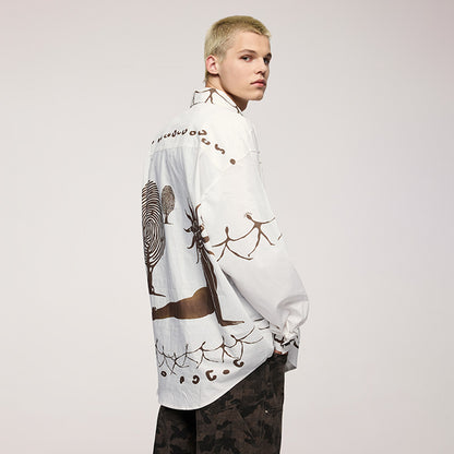 Maya-Inspired Abstract Digital Print Shirt