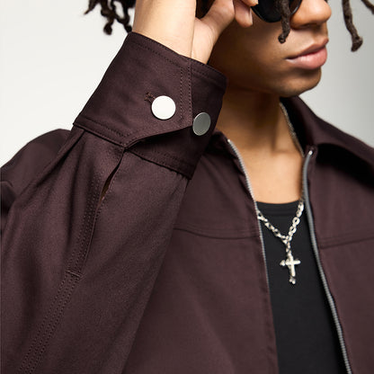 INFLATION Designer Rivet Cropped Cargo Jacket