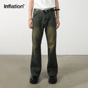 INFLATION Washed Flared Denim Pants