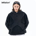 INFLATION Hight Street  Reversible Stitching Boxy  Hoodies