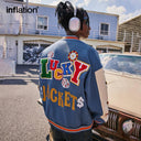 INFLATION Poker & Lucky Embroidery Varsity Jacket - INFLATION