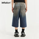 INFLATION Mud Dying Wide Leg Jeans Shorts